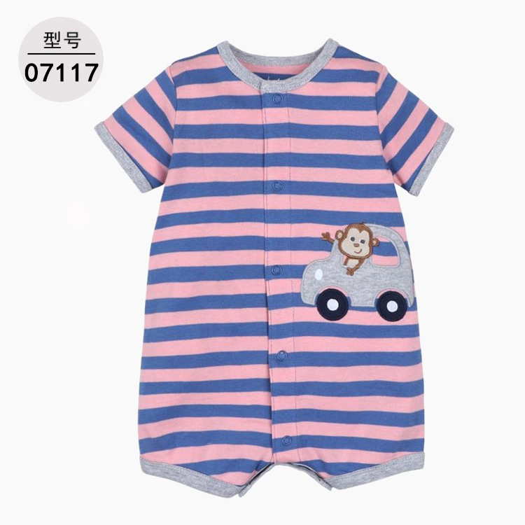 Детский комбинезон с короткими рукавами (Carterbaby), унисекс хлопковая ткань улитка, размеры 6–24M