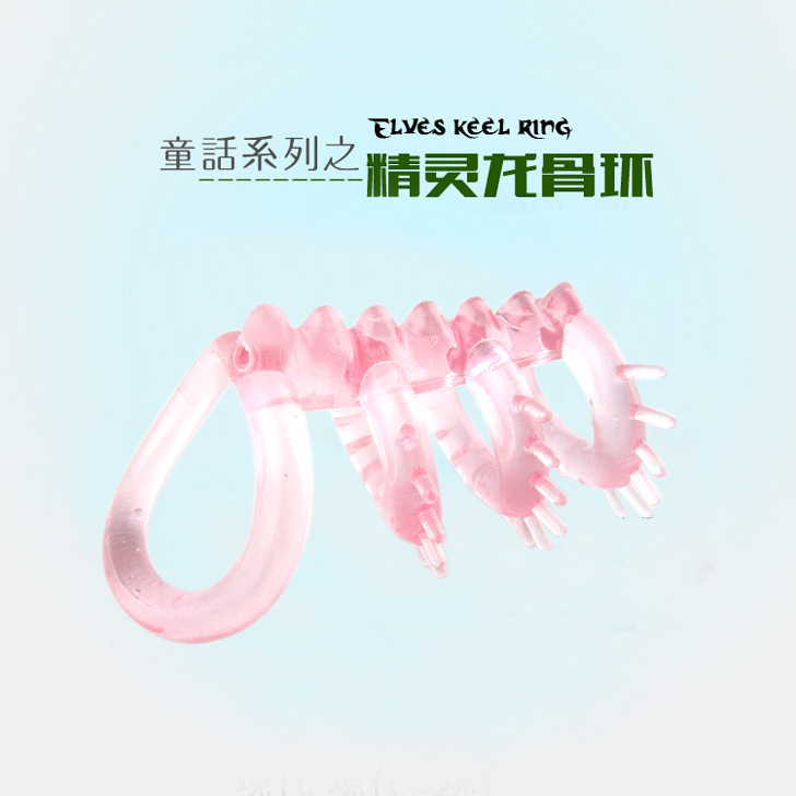 Crocodile Keel Vibrating Delay Ring Sleeve, TPE Male Masturbator, Pink — detail image 4