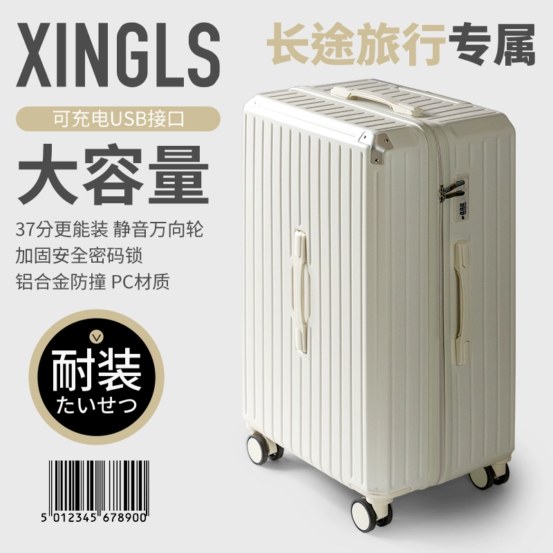 Universal capacious suitcase for traveling, material
