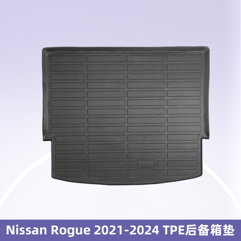 Para 2021-2024 Nissan Rogue almohadilla de pie 3D para todo clima TPE almohadilla de pie para el maletero