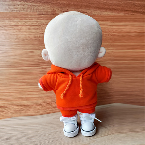 20cm algodón muñeca suéter con capucha muñeca ropa con capucha suéter de color sólido DIY algodón multi-color muñeca ropa