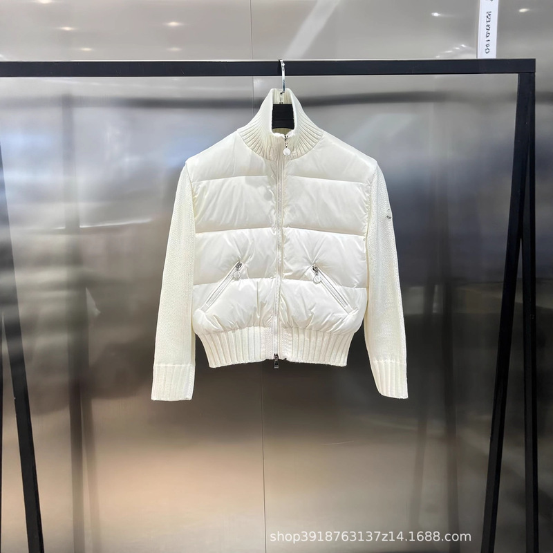 In-Stock m Brand 24 New Spliced Knit Sleeve down Jacket Trendy Fashion Versatile Women's down Jacket In-Stock m Brand 24 New Spliced Knit Sleeve down Jacket Trendy Fashion Versatile Women's down Jacket