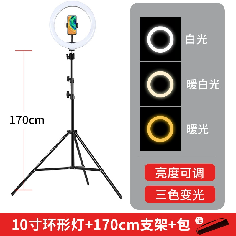 [锐富图 直播补光灯6/8/10寸迷你环形灯LED拍照 美颜灯 桌面打光灯]