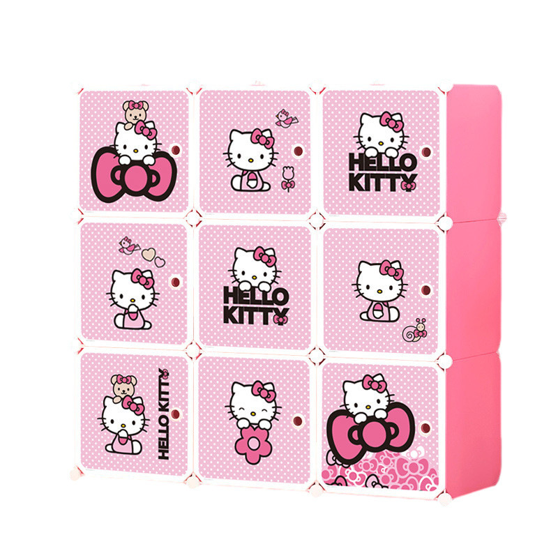 卡通儿童衣柜收纳柜子宝宝简易组装衣橱经济型塑料储物柜厂家批发