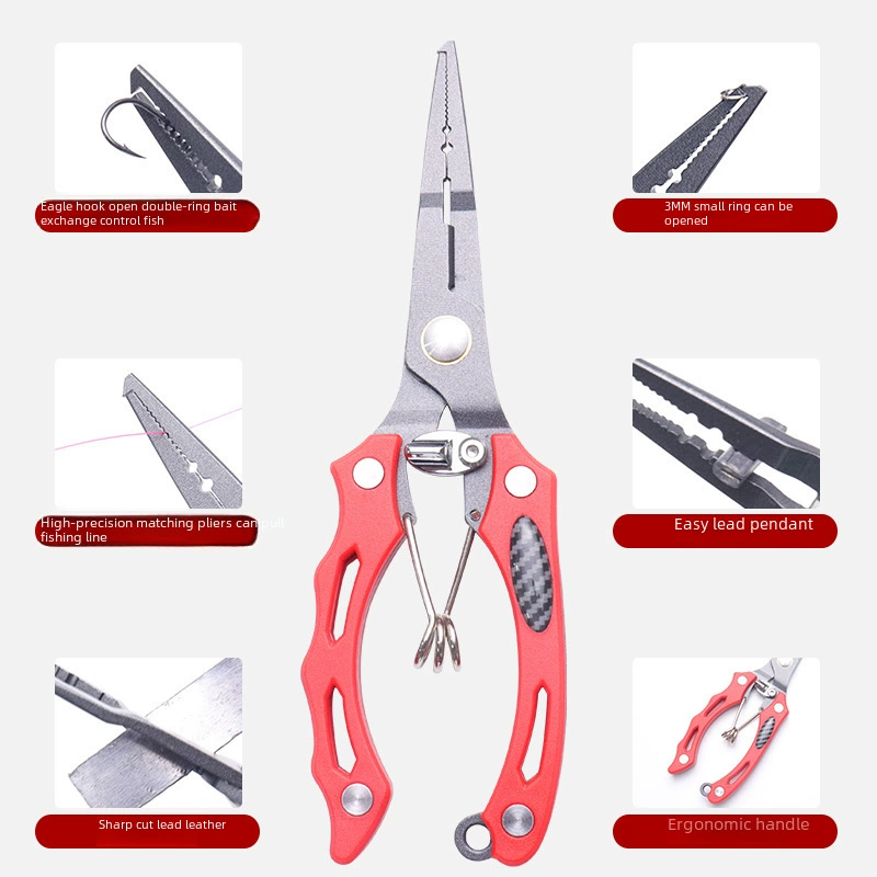 Новый тонко-полосатый тик high-strength нержавеющая сталь дорога подпольный клипса специальная флюороновая обработка рыболовный зажим дорожной подпольной лески рыболовная пила
