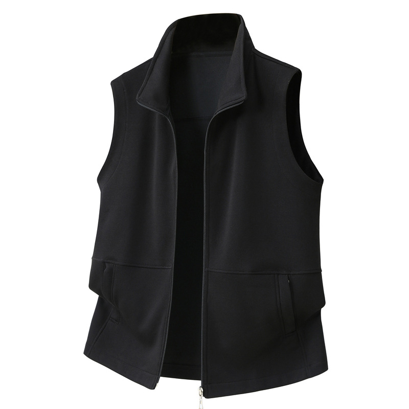 Spring and Autumn Stand Collar Casual Vest for Men, Trendy Oversized New Style Outerwear Spring and Autumn Stand Collar Casual Vest for Men, Trendy Oversized New Style Outerwear
