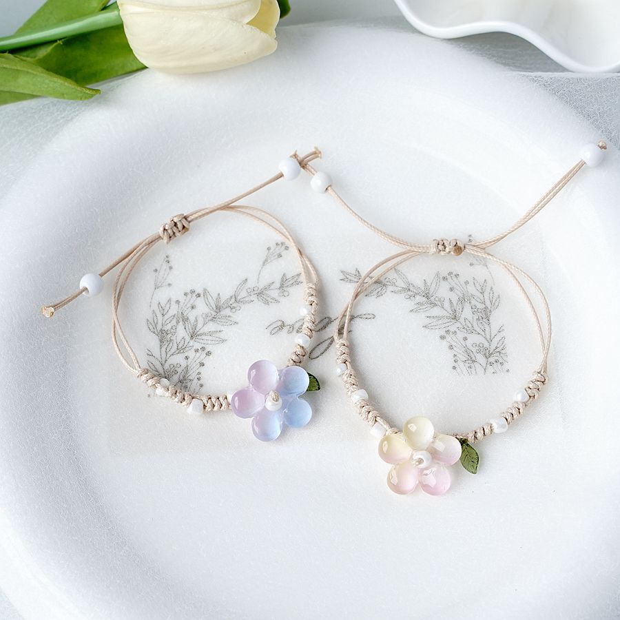 15g Weight Bracelets Classification Daily Occasion natural stone Material Flower Pattern Women'S Gender Flowers Design Simple Style Style Simple Style Flower Natural Stone Flowers Bracelets 无
