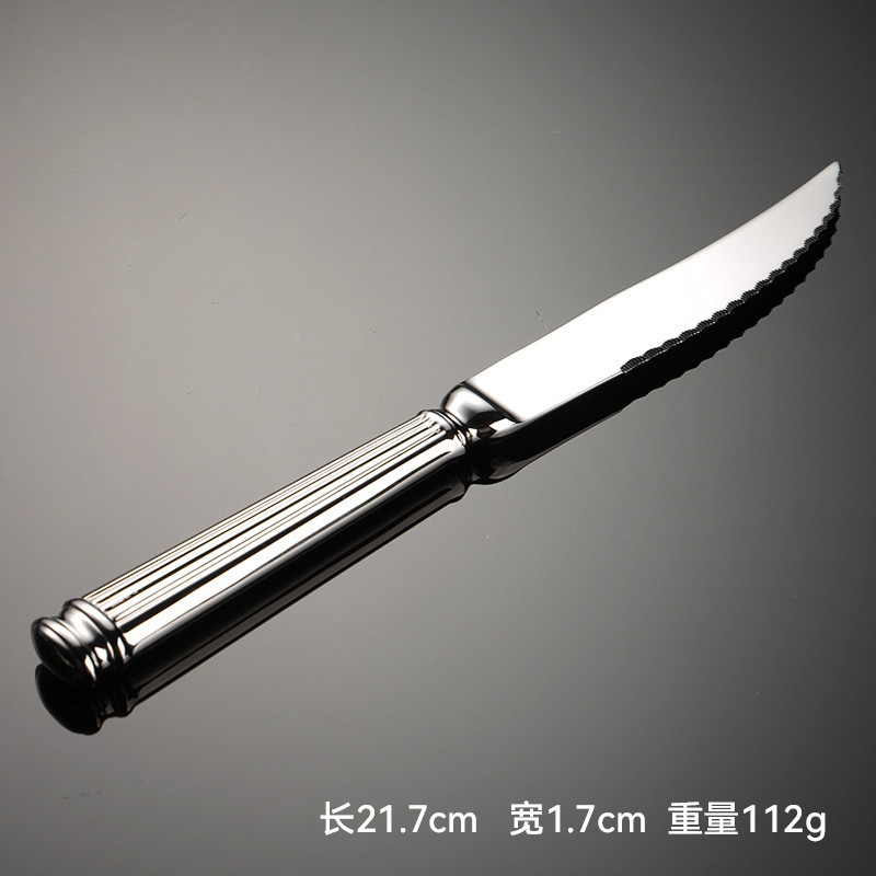 エイン304鍛打ローマ柱ホテルステンレス食器ステーキナイフフォークスプーンケーキシャベル共用スプーンクリーム|undefined