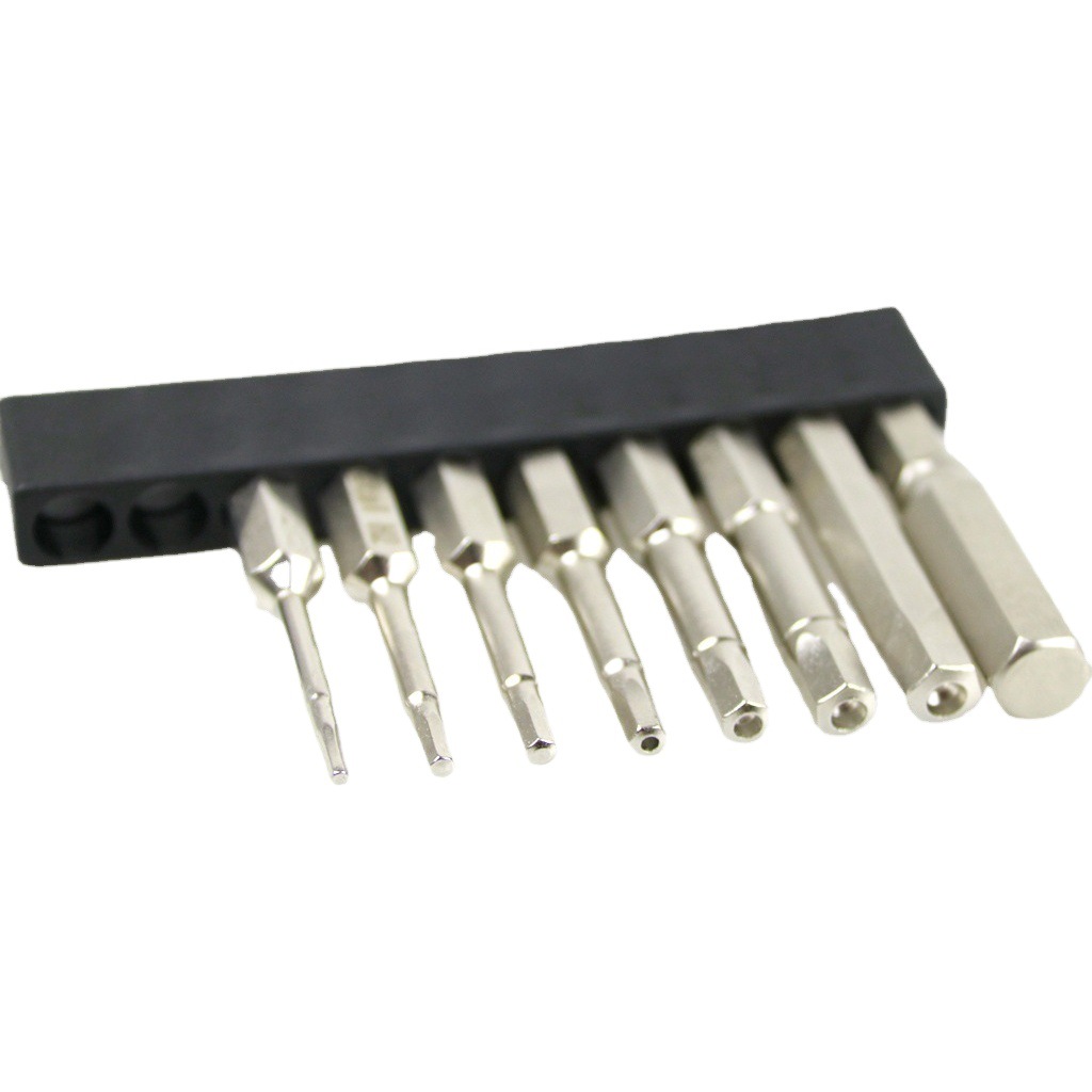 Hexagon socket medium hole batch head with magnetic electric wind batch nozzle screwdriver head multifunctional 6.35mm wind batch head