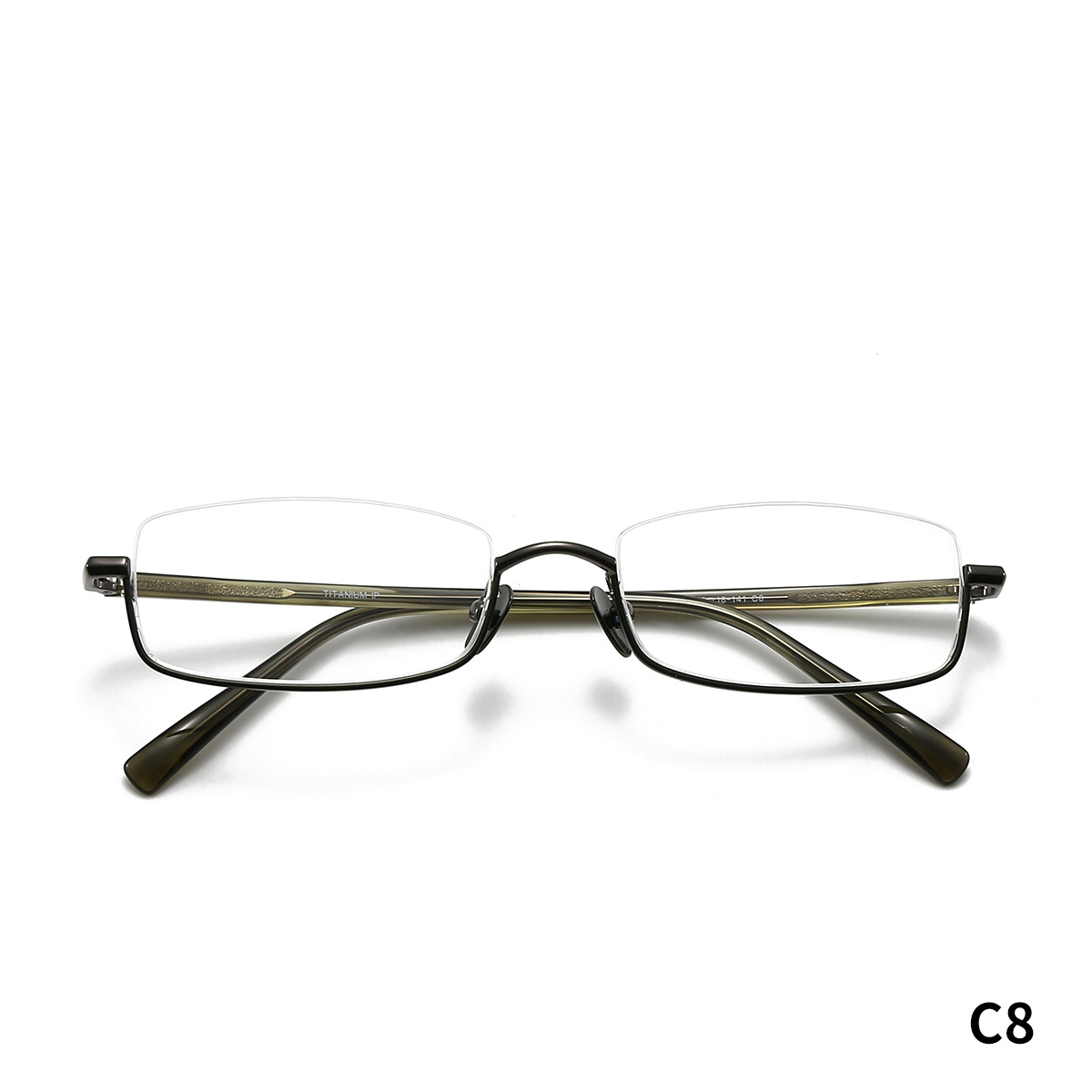 STUDIOMUKU gafas de madera cool marco de gafas de mujer cómodo medio marco de gafas retrógrado marco de gafas de hombre