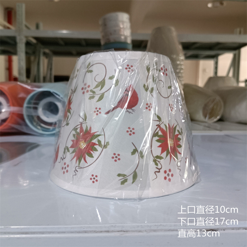 Fuente de la fábrica tela de lino de algodón cubierta de la cáscara de la pantalla creativo DIY paño Pantalla de PVC perchment lámpara de impresión de papel Accesorios