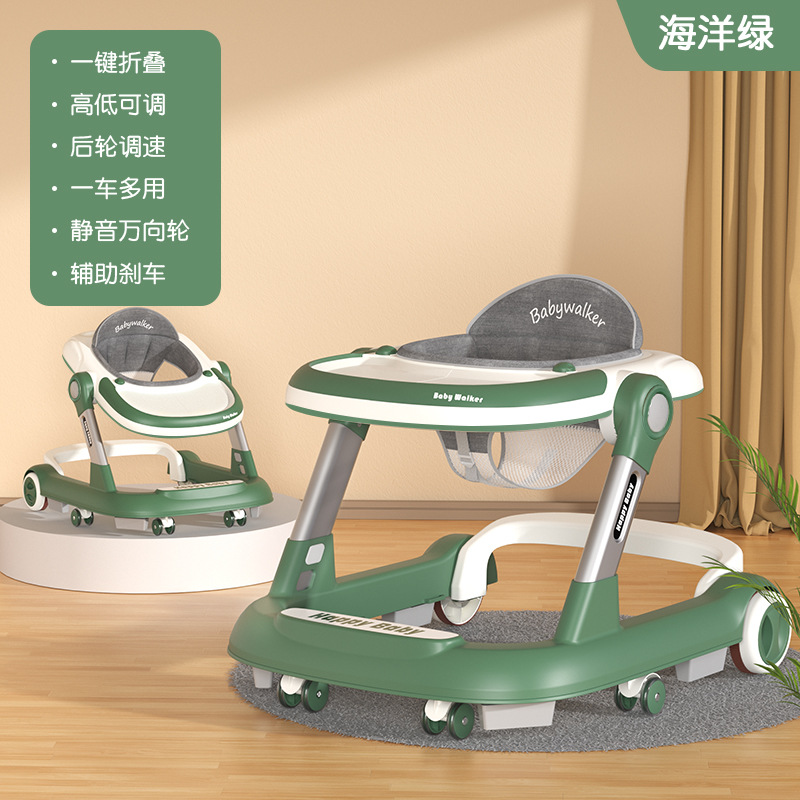 Caminante para bebés, cochecito multifunción anti-vuelco, plegable, tres en uno, ayuda para bebés, sentarse y empujar