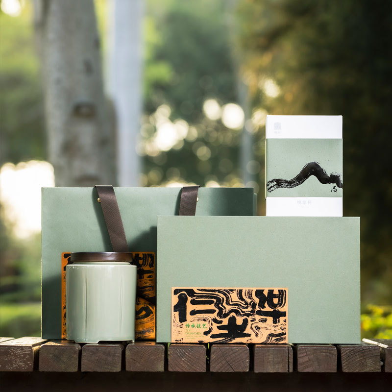 高端陶瓷绿茶茶叶包装盒狮峰明前龙井茶叶罐密封罐礼盒装空盒从优