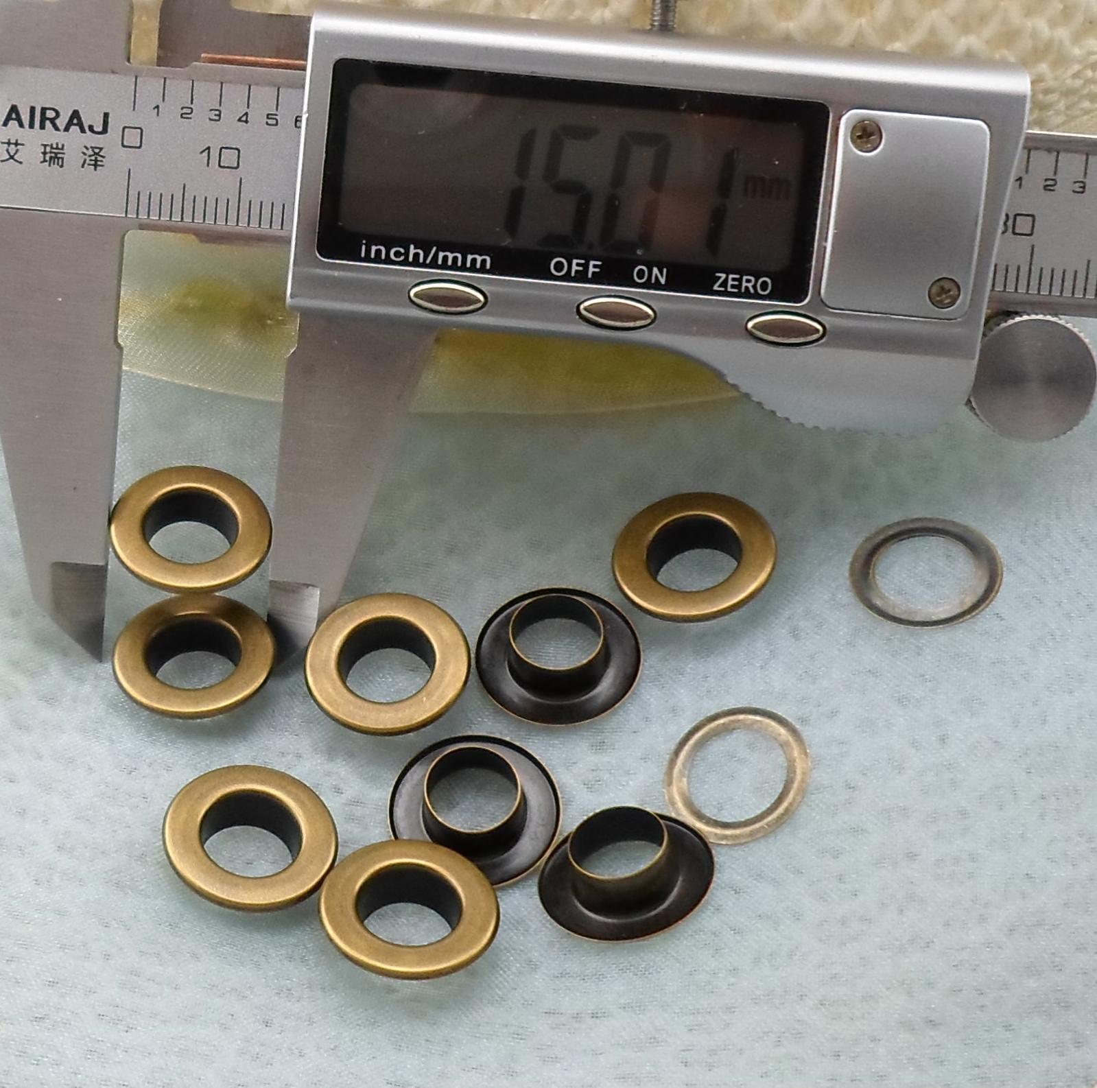 (铜材料）22#平面鸡眼(外径15MM×内径8MM)衣服裤子圆扣五金气眼