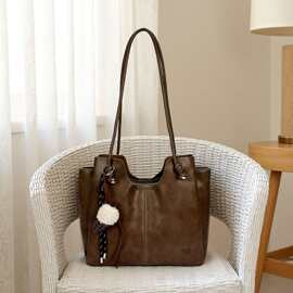 三折叠托特大包包女士秋冬高级质感通勤手提包单肩包工厂一件代发