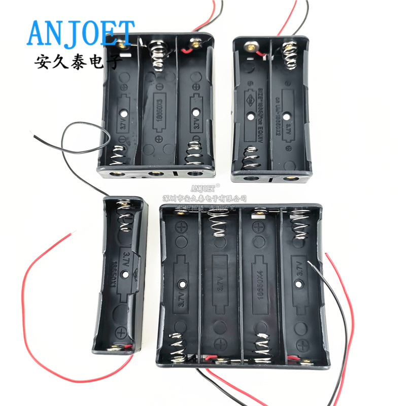18650 Battery Holder for 1-Cell, 2-Cell, 3-Cell, or 4-Cell Lithium Batteries, Series Charging Dock with Cable/Pins Included 18650 Battery Holder for 1-Cell, 2-Cell, 3-Cell, or 4-Cell Lithium Batteries, Series Charging Dock with Cable/Pins Included