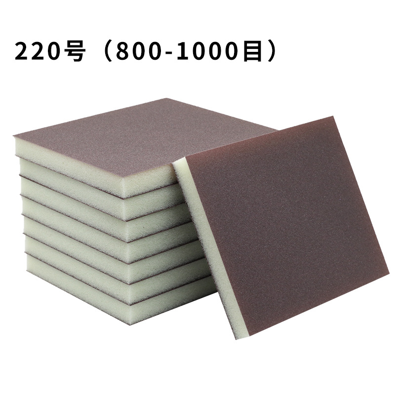 Fabricantes al por mayor bloque de arena de esponja británico grueso hermoso costura azul de doble cara muebles de carpintería pulido y pulido bloque abrasivo de esponja