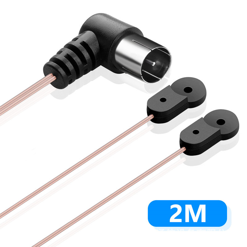 FM收音机天线 发射FM天线 好品质透明双并线公头 家用收音机天线