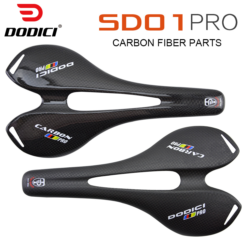 Cross-border DODICI Pro full carbon fiber mountain road bike seat saddle hollow cushion 3K bright matte