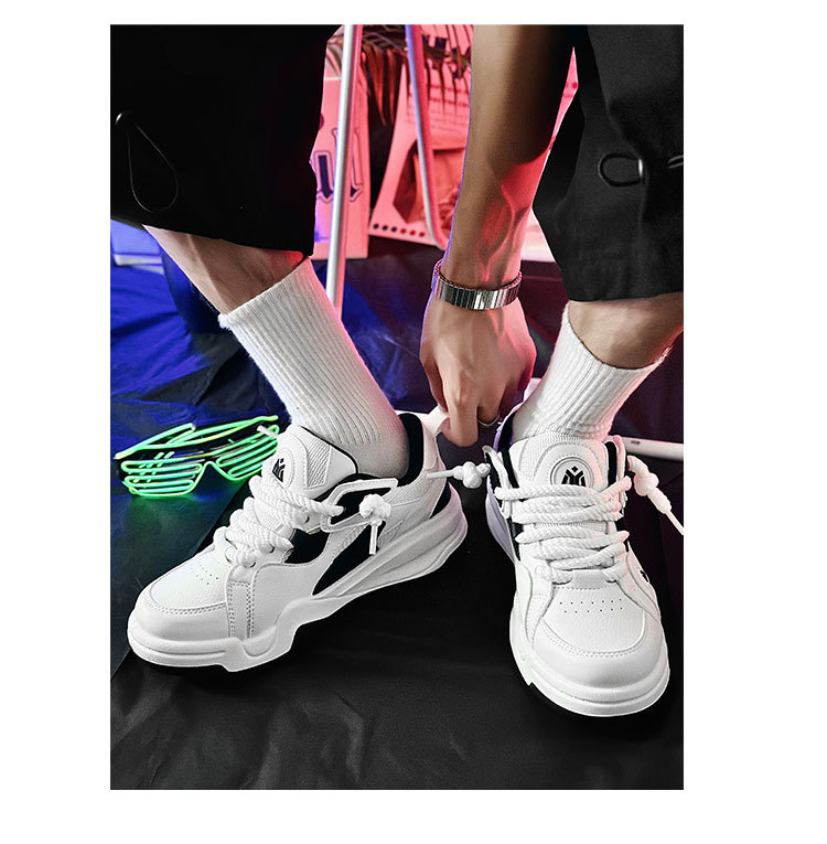 Sorte samurai skateboarding sko casual daddy sneakers_voghion.com