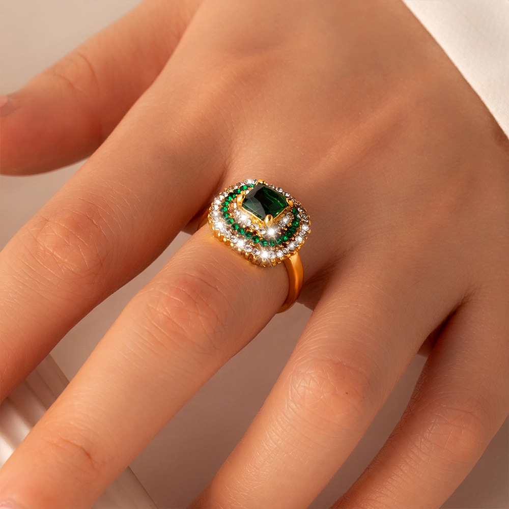 Womenu0027S Elegant Fashion Geometric Heart Butterfly Metal Rings Plating Artificial Rhinestones