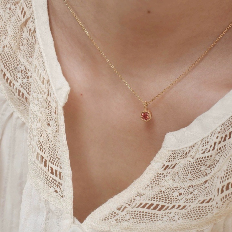 Geometric Pattern Women's Gender 925 Sterling Silver Zircon Cable Chain Plating Geometric Pendant Necklace