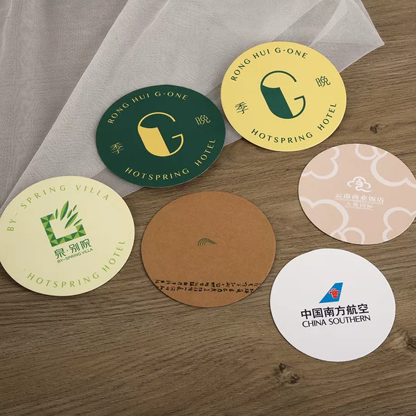 Hotel Disposable Supplies Hotel Paper Coasters Custom-Made Logo Hotel Disposable Coasters