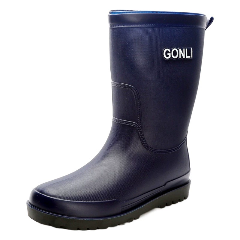 2022 дождевая обувь мужская внешнее ношение нескользящей водонепроницаемой средней трубкой модной водяной обуви тренд Four Seasons Рыбалка корейская версия работы дождевые сапоги
