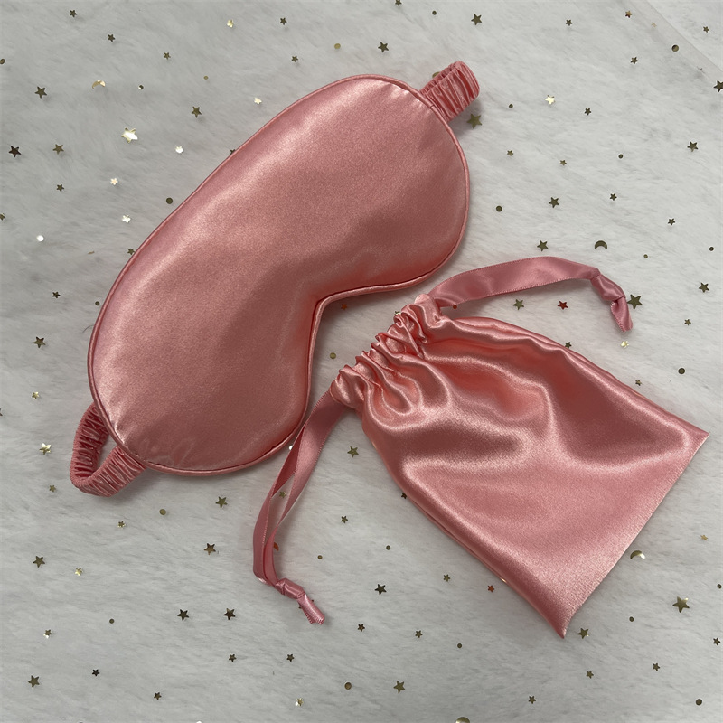 En stock máscara de ojo de seda artificial lazo bolsa nudo regalo de boda traje de seda sueño sombreado máscara de ojo