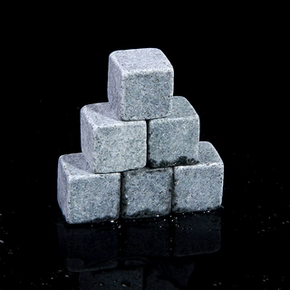 厂家直供威士忌冰酒石绒布袋套装 花岗岩冰酒石Whisky Stone