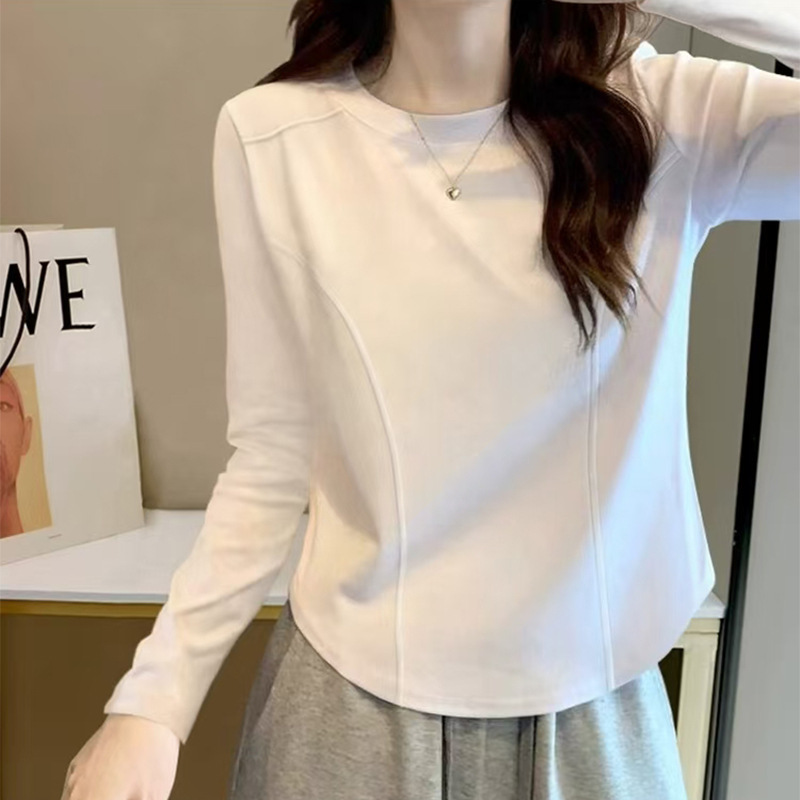 This year's popular top looks good Joker slim cotton design sense long sleeve bottoming shirt autumn and winter interior T-shirt