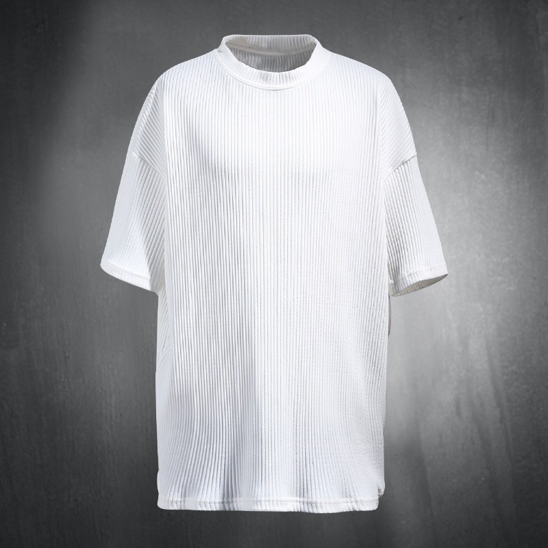 Men's Summer Vertical Stripe Lounge Set, Breathable Short Sleeve Shirt And Shorts Outfit For Vacation & Casual Wear_viptrois.com