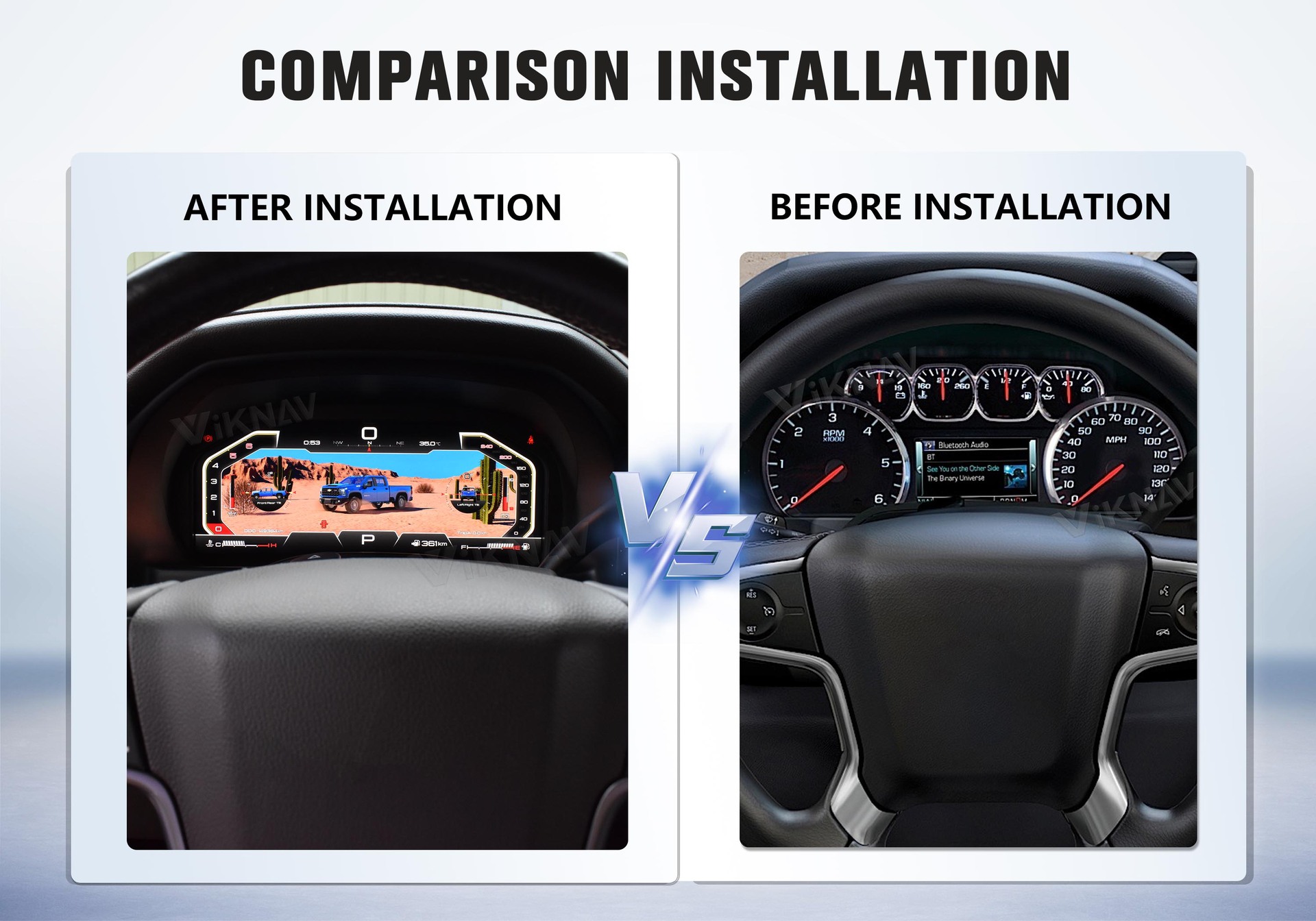 Suitable for Chevrolet Silverado GMC SIERRA14-18 models 13inch HD LCD instrument modification