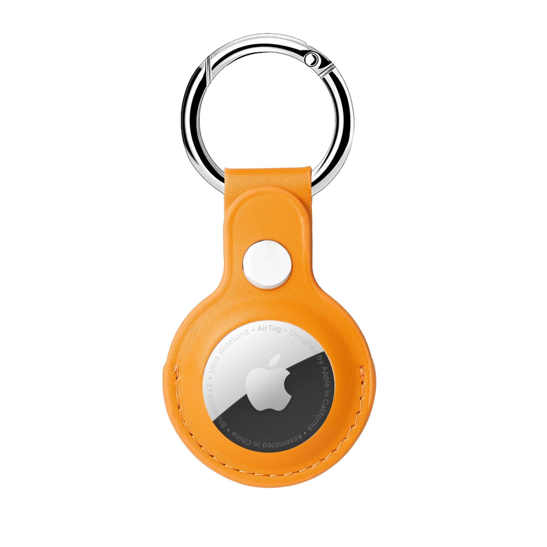 Applicable to Apple AIRTAG leather suite silicon glue material defense positioning keychain close -up tracker protective sleeve shell