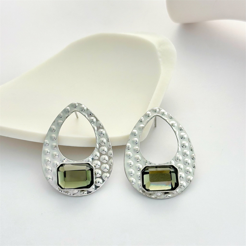 1 Pair Geometric Retro 304 Stainless Steel Ear Studs display picture 7