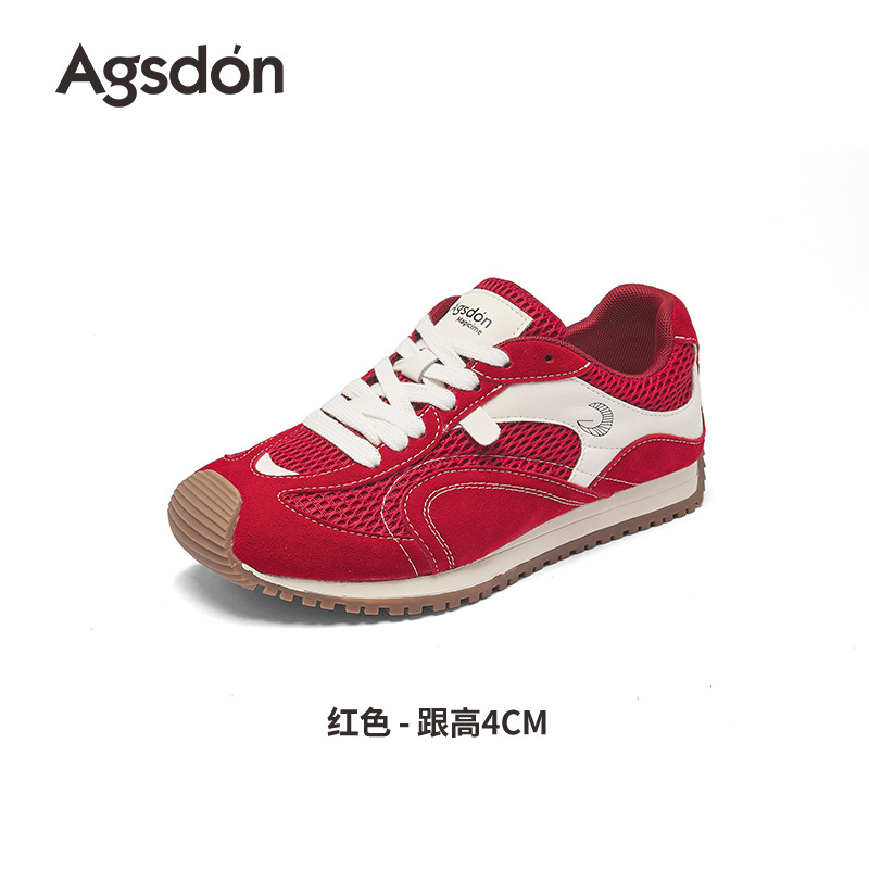 Augu Shi Dengde zapatos de entrenamiento para mujeres 2025 nuevo otoño con suela gruesa versátil nicho Zhonggang zapatos deportivos skate casuales