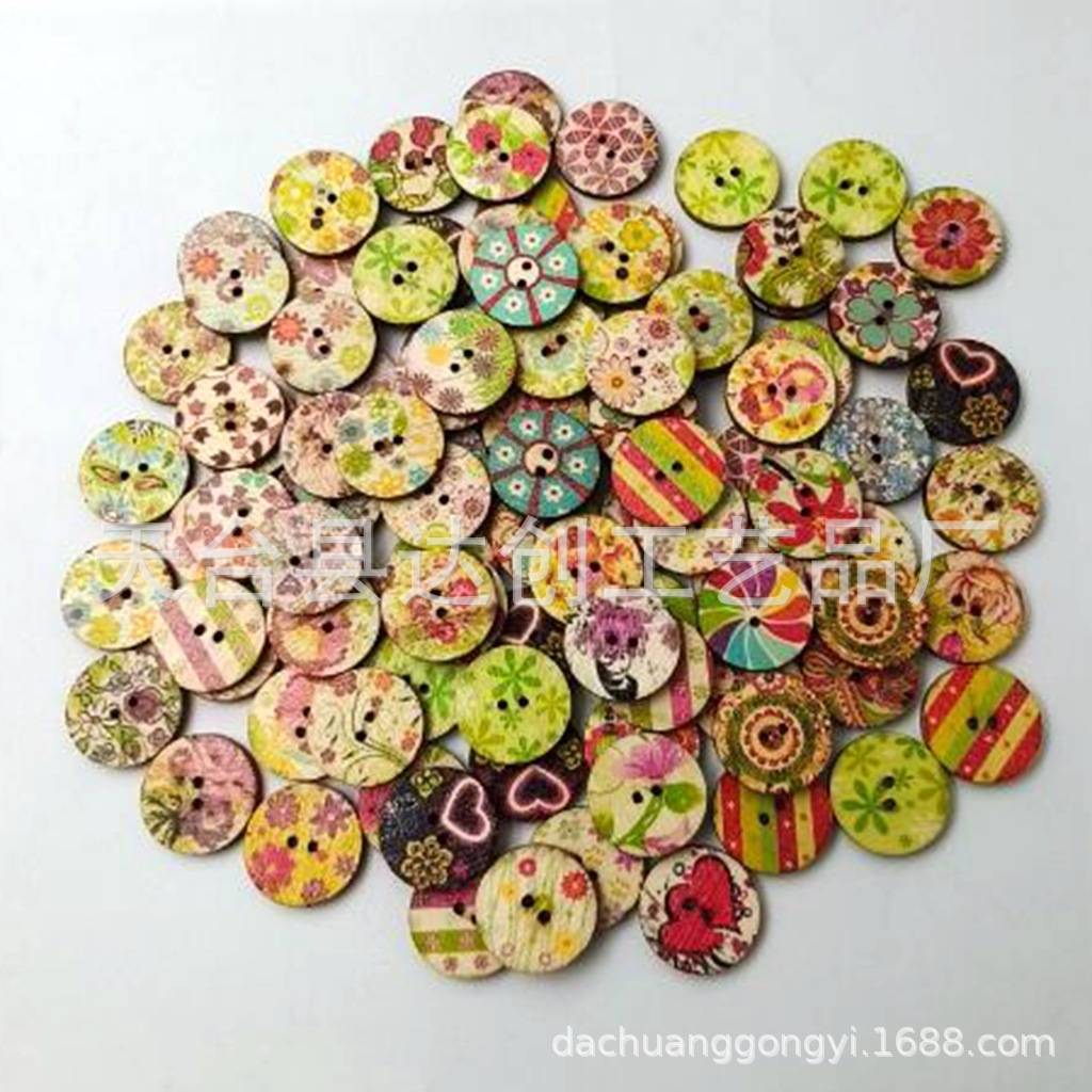 Color mezclado 12*15mm * redondo * pintura