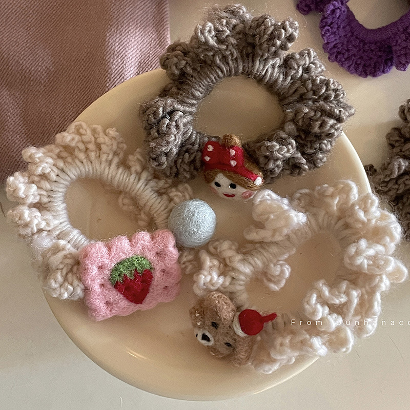 Cute Strawberry Pineapple Grape Yarn Hair Tie display picture 2