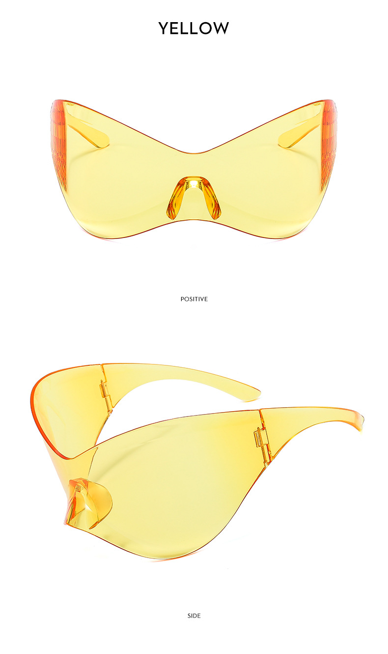 Ballon de sport une pièce à technologie futuriste Y2K, lunettes de soleil punk cool, lunettes hip-hop pour fille épicée, nouvelle collection_voghion.com