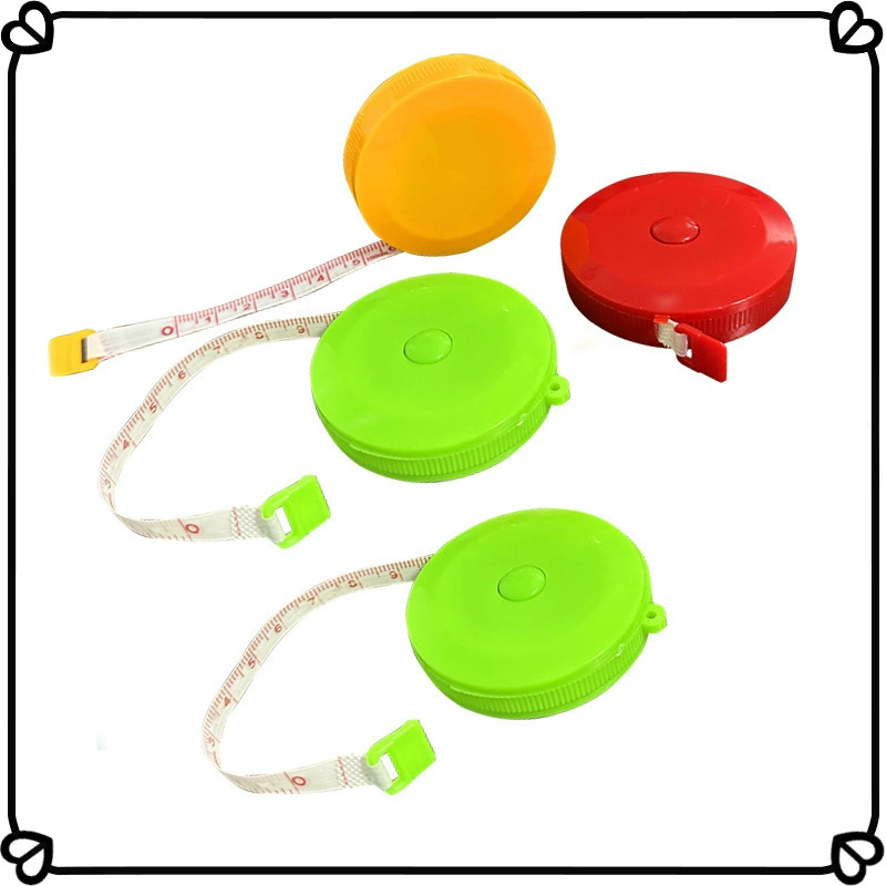 Красочная пластиковая измерительная лента Милая Мини-рулетка автоматическая выдвижная портативная мягкая линейка с тремя окружностью