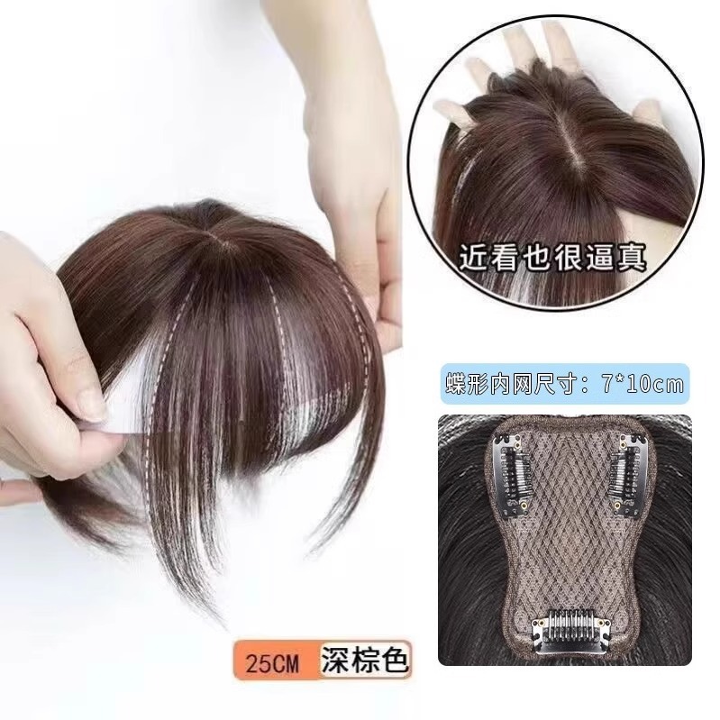 Butterfly mesh [dark brown] french bangs