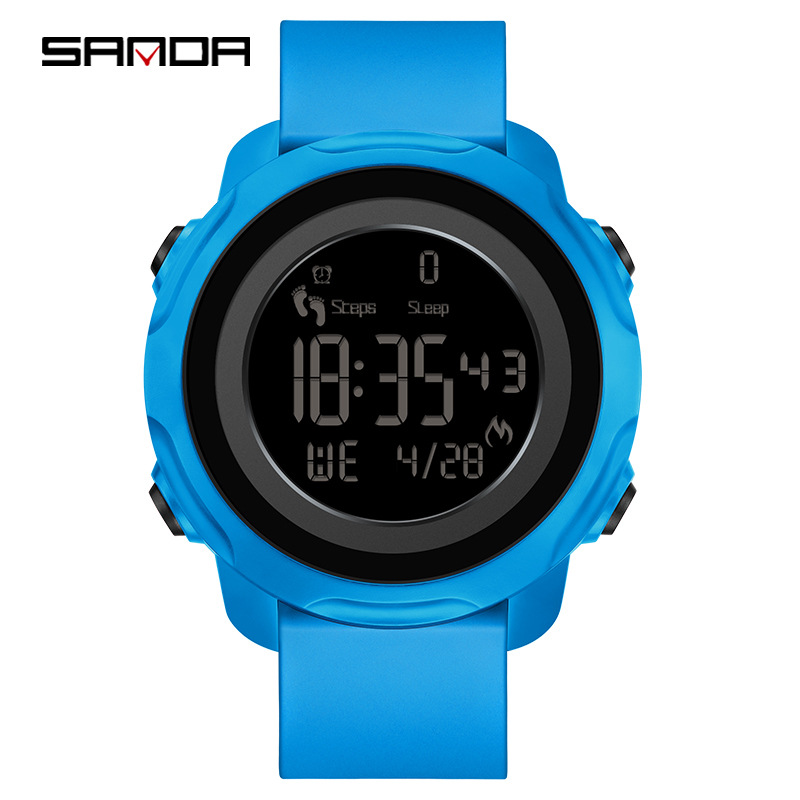 SANDA paso contando calorías reloj despertador deportivo reloj luminoso impermeable monitoreo del sueño reloj inteligente 6121