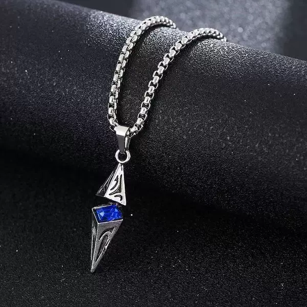 Star-Shaped Zircon High-End Geometric Necklace for Men, Trendy and Stylish Ins Pendant, Minimalist and Cool Men's Accessory