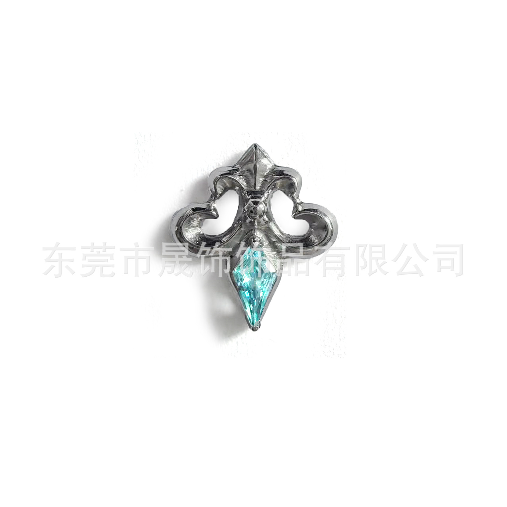 F136钛合金风筝石鸢尾花耳钉G23钛内螺纹锆石唇钉舌钉穿孔饰品头