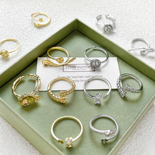 18k�~����ɫ��ʯ�����Y�����н�ָ��diy��Ȧ�ճ�ָ�h���