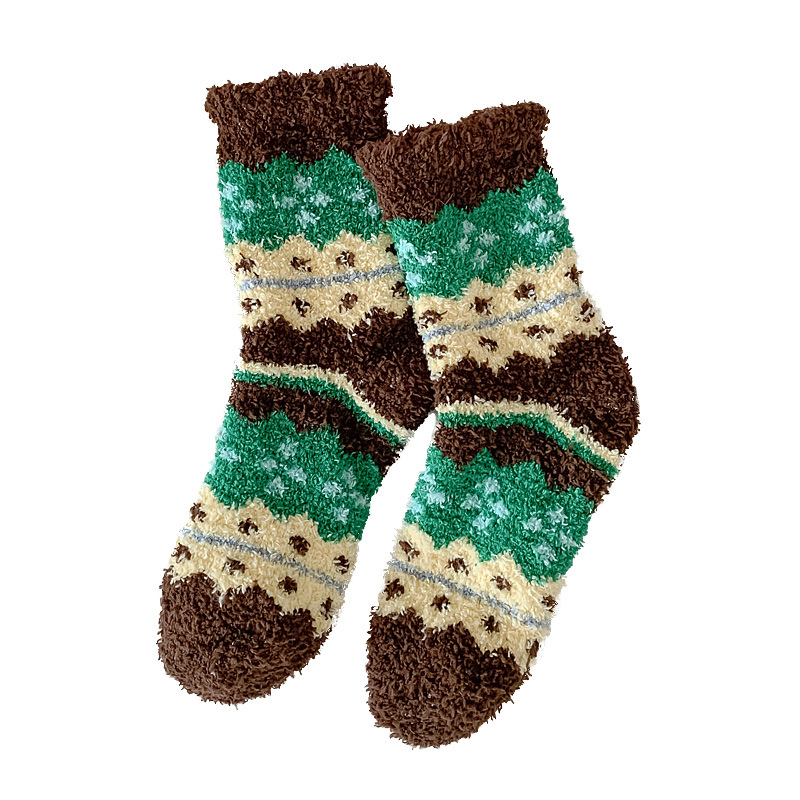 Calcetines de Piso para Dormir de Terciopelo de Coral Térmicos y Engrosados para Invierno image 5