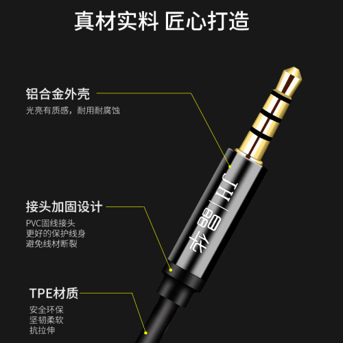 aux audio cable car 3.5mm male to male mobile phone car connection audio cable universal microphone headphone plug