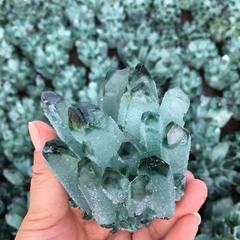 Natural Green, White, Yellow, and Purple Crystal Cluster Raw Stone Crystal Flower Energy Stone Demagnetization Purification Desktop Office Feng Shui Decorative Item Wholesale