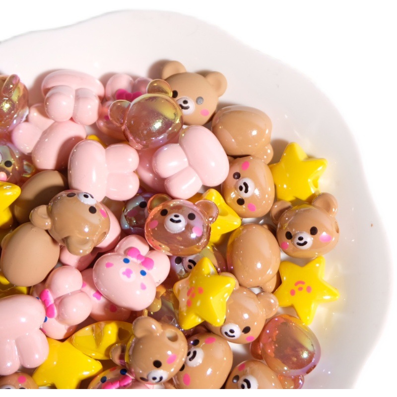 5g Weight Beads Jewelry Making Type 18 * 20mm Jewelry Making Size DIY Jewelry Accessories Classification 1 Piece Quantity Acrylic Material Rabbit, Star, Bear Pattern Cartoon Style Style 1 Piece 18 * 20mm Arylic Rabbit Star Bear DIY Jewelry Accessories Beads 3
