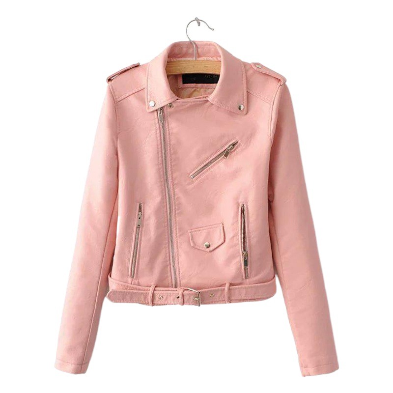 2023 New Slim Fit Leather Women's Short Coat pu Jacket Korean Bike Clothing Spring Women's Fashion